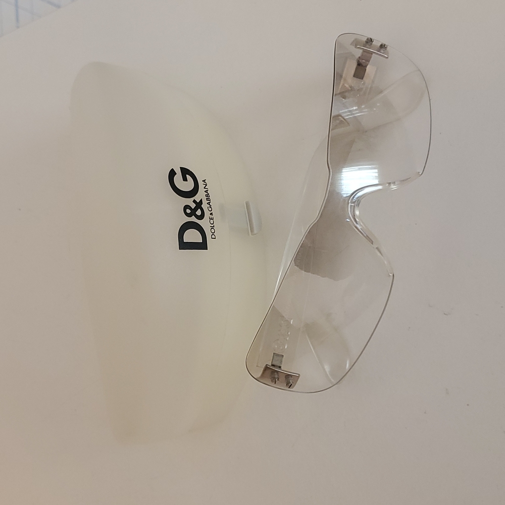 D&G clear sunglasses with slight tint